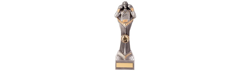 FALCON BOXING LEGEND RESIN TROPHY - 4 SIZES - 14CM - 24CM FALCON BOXING LEGEND RESIN TROPHY - 4 SIZES - 14CM - 24CM